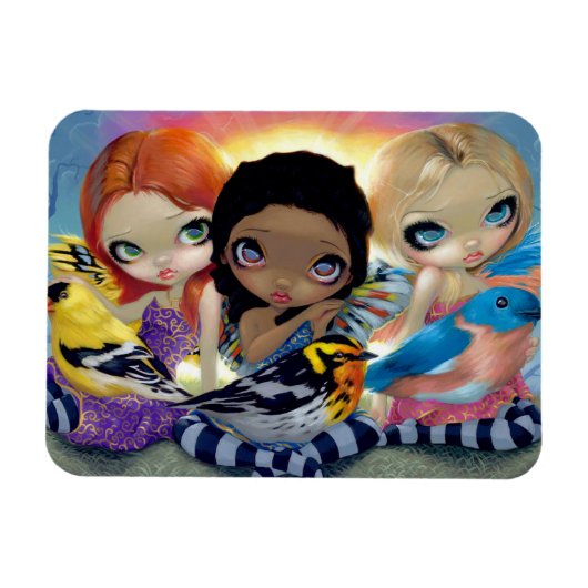 「三羽の小鳥」マグネット マグネット (横)