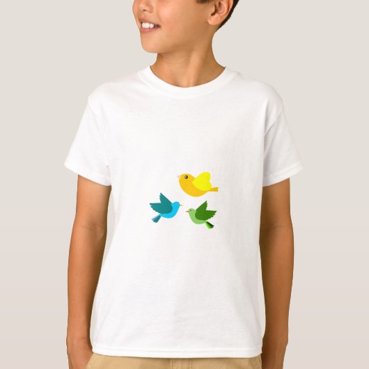 三羽の小鳥 Tシャツ (正面)