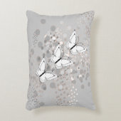 三羽の白い蝶 アクセントクッション (正面(垂直))