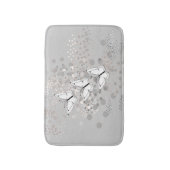 三羽の白い蝶 バスマット (正面縦)