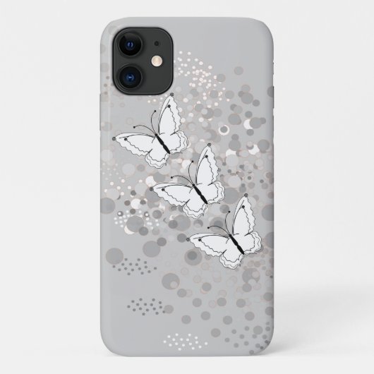 三羽の白い蝶 Case-Mate iPhoneケース (裏面)