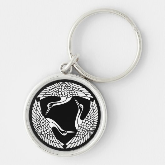 三羽の鶴の輪 キーホルダー (正面)