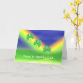 三聖パトリックの日4葉クローバー カード (黄色い花)
