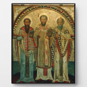 三聖聖聖体聖体聖体正教会アイコンlカトリック聖徒 フォトプラーク (正面)