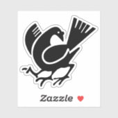 三脚カラス シール (シート)