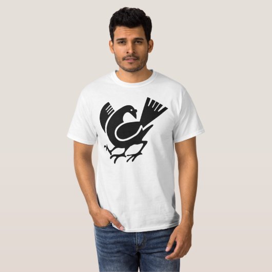 三脚カラス Tシャツ (正面フル)