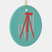 三脚サーベイフラッグAmerica 4th July Land Surveyor セラミックオーナメント (右)