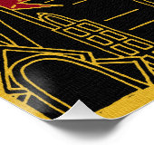 三脚攻撃アールデコポスター ポスター (コーナー)