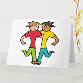 三脚競走 カード (黄色い花)