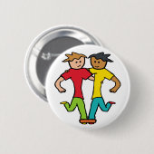 三脚競走 缶バッジ (正面&裏面)