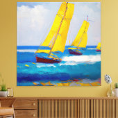 三艘の船を見た キャンバスプリント (インサイチュ (リビング))