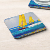 三艘の船を見た コースター (左側)