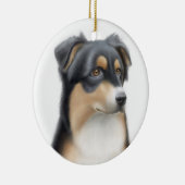 三色のオーストラリアの羊飼い犬のオーナメント セラミックオーナメント (右)