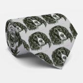 三色のコッカースパニエル ネクタイ (ロール)