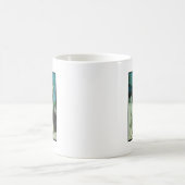 三色のコリーの荒いコート コーヒーマグカップ (中央)