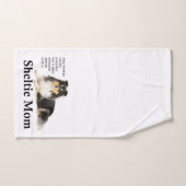 三色のシェットランド・シープドッグのお母さん手タオル ハンドタオル (ハンドタオル)