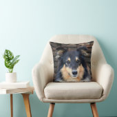 三色のシェットランド・シープドッグ クッション (椅子)