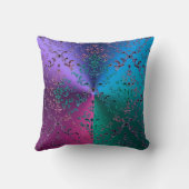 三色のダマスク織の金属レースの枕 クッション (裏面)