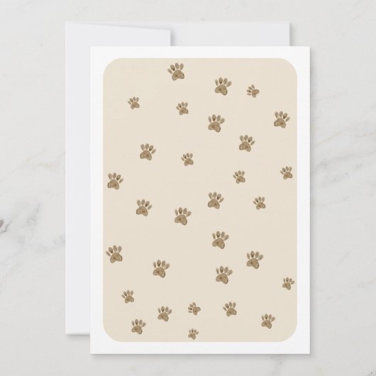 三色の三毛猫の赤ちゃんシャワー 招待状 (裏面)