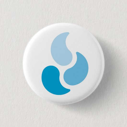 三色の炎-円形ボタン 缶バッジ (正面)