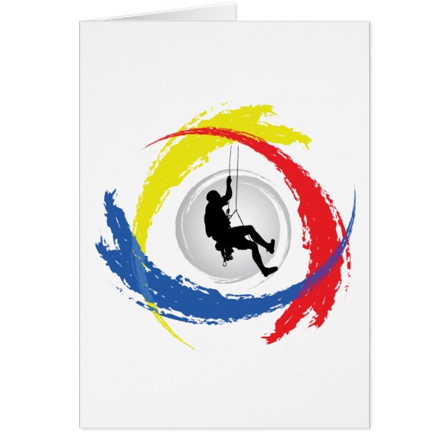 三色の紋章に上る山 (正面)