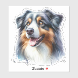 三色オーストラリアの羊飼い犬 シール