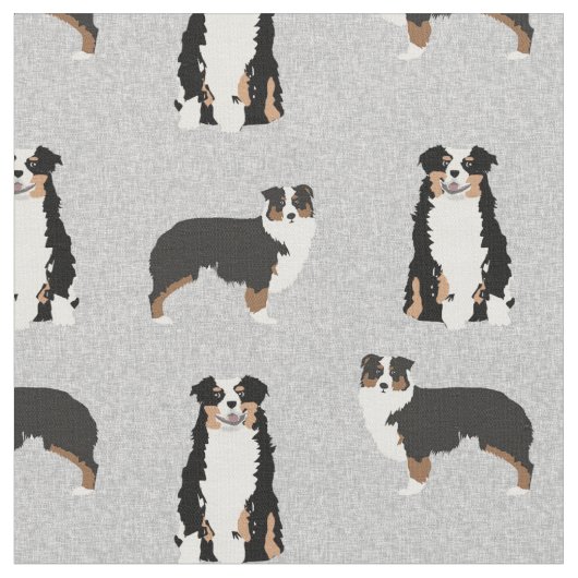 三色オーストラリア産のドッググレー ファブリック (クローズアップ)