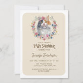 三色キャリコ猫ベビーシャワー 招待状 (正面)