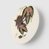 三色パッションつる植物(トリファシタ) ラウンド壁時計 (傾斜)