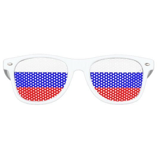 三色ロシアの |ロシア国旗 レトロサングラス (正面)