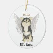 三色ロングヘアーチワワ追悼記念 セラミックオーナメント (左)