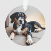 三色犬の肖像 オーナメント (正面)