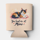 三色猫　君は僕をマウで落とした　水彩 缶クーラー (裏面)