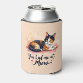 三色猫　君は僕をマウで落とした　水彩 缶クーラー (缶裏面)