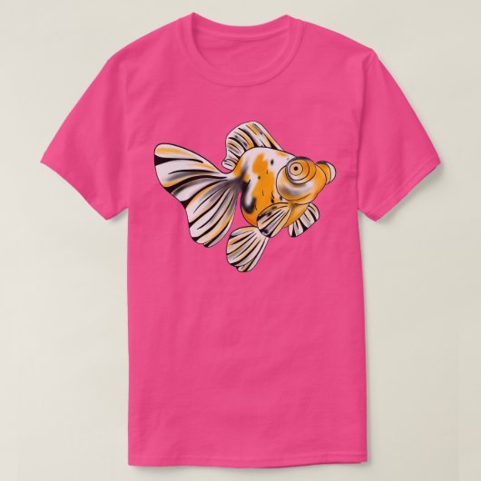 三色眼鏡金魚 Tシャツ (デザイン正面)