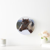 三色馬 ラウンド壁時計 (ホーム)