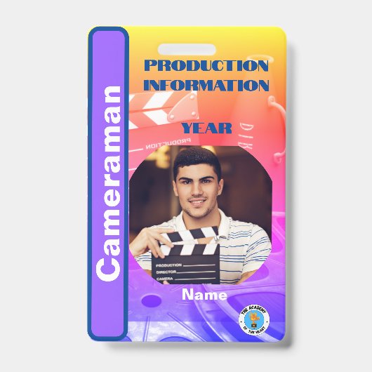 三色 バッジ (正面)