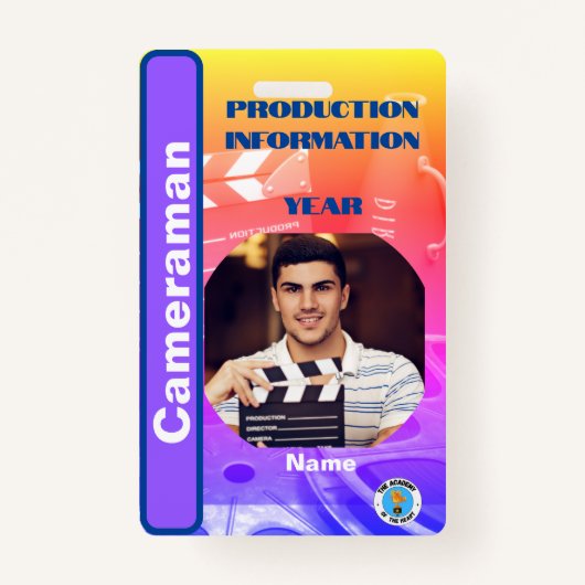 三色 バッジ (正面)