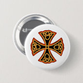 三華美編み十字架 缶バッジ (正面&裏面)