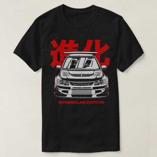 三菱ランサーEVO Tシャツ (デザイン正面)