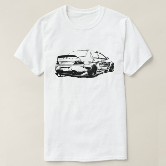三菱進化Evo 9ベクトルimageMitsubis Tシャツ (デザイン正面)