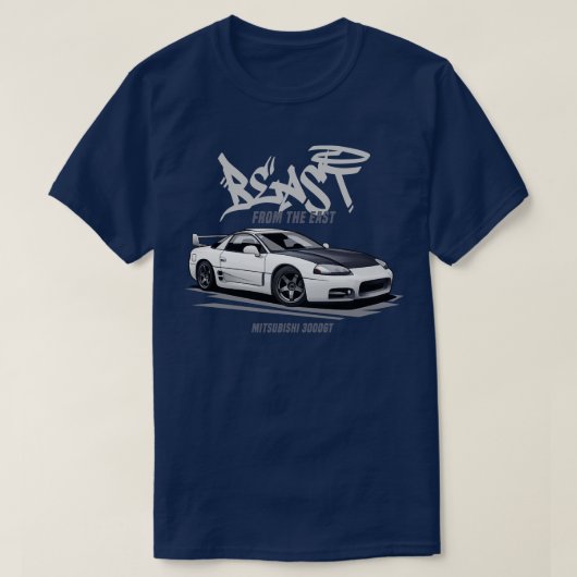 三菱3000GTOビースト東から Tシャツ (デザイン正面)
