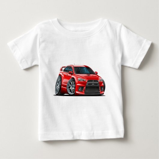 三菱Evo赤車 ベビーTシャツ (正面)