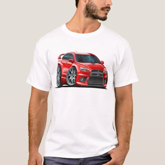 三菱Evo赤車 Tシャツ (正面)