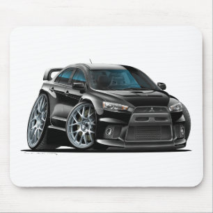 三菱Evo黒い車 マウスパッド