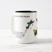 三菱J2M3雷電マグカップ ツートーンマグカップ (正面左)