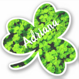 三葉クローバーリーフ形状名前をカスタムする シール