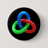 三葉結び 缶バッジ (正面)