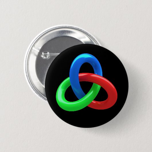 三葉結び 缶バッジ (正面&裏面)