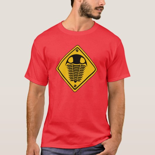 三葉虫の道路標識 Tシャツ (正面)